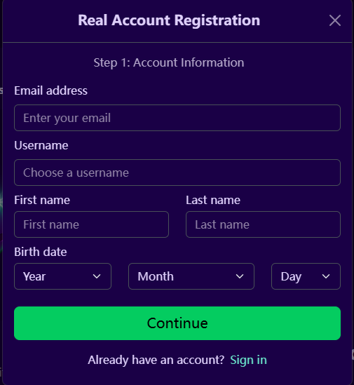 Paradise 8 Casino Register